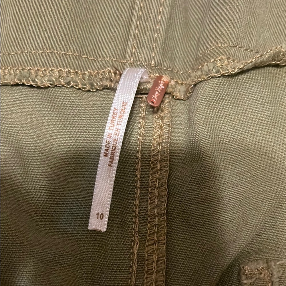Free People Olive Jean Shorts